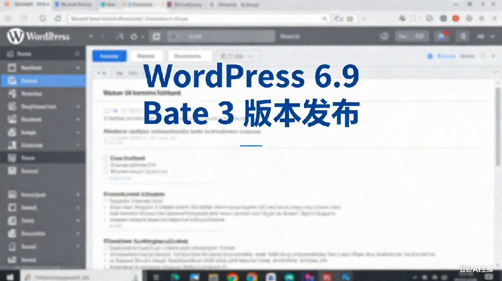 WordPress 6.9 Beta 3发布:全新数据视图、字体库与区块绑定引领建站新体验